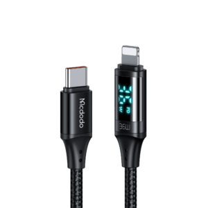 کابل Type-C به Lightning مک دودو مدل CA-103 طول 1.2 متر دارای نمایشگر توان