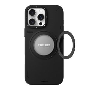 قاب Youngkit مدل Leather 360 Rotation Ring Stand Case مناسب برای اپل iPhone 17 Pro